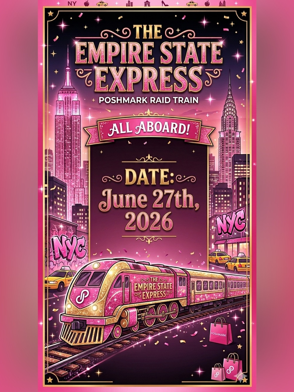 The Empire State Express Raid Train Notification Flyer